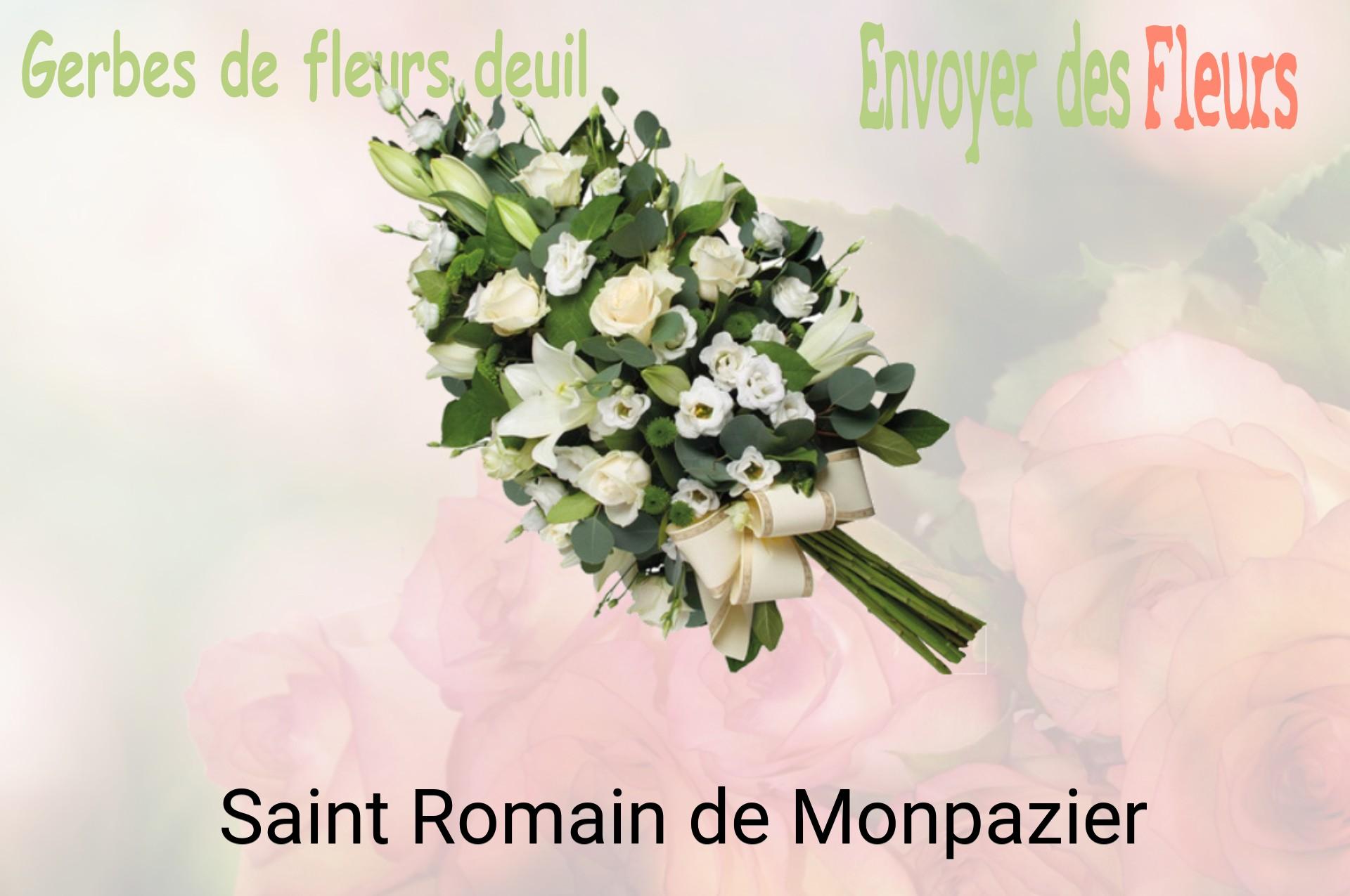 Gerbe de fleurs de deuil livrée à Saint-Romain-de-Monpazier